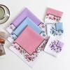 6Pcs Women's Pure Cotton Printed Handkerchief Old-fashioned Absorbent Sweat-wiping Classic Peony Flower Wedding Partner 43cm