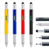 6-in-1 Multitool Pen Multi-Functional Pen with Ruler Level Gauge Ballpoint Pen Stylus Pen Screwdriver Christmas Gadget Gift for Men Dad Husband