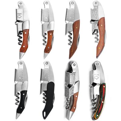 Apribottiglie Leeseph, Tir Bouchon Manuale a Doppia Cerniera per Barman, Server, Cameriere, Apribottiglie in Acciaio Inossidabile