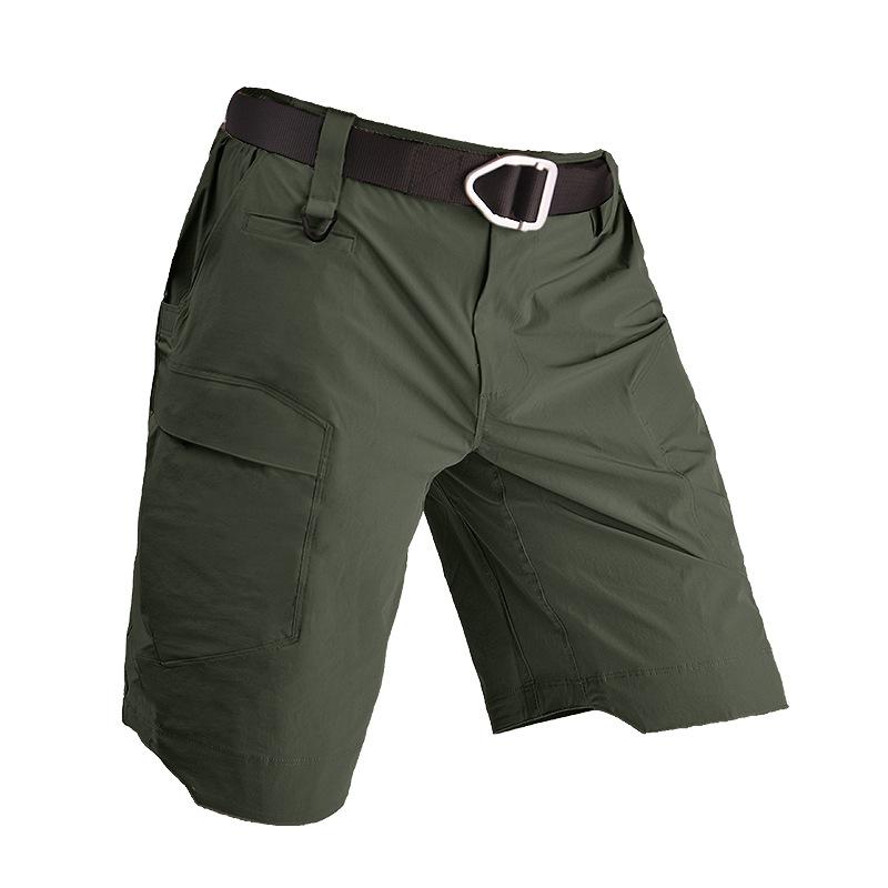 

Hanye Outdoor Lightweight Shorts For Men Lightweight Elastic Breathable Casual Sports Pentagram Pants Work Clothes Tactical Shorts M зелений