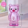 Creative Little Bear Piggy Bank Transparent Coin Paper Money Saving Box Cute Safe Deposit Box Kids Holiday Gift Desktop Decor