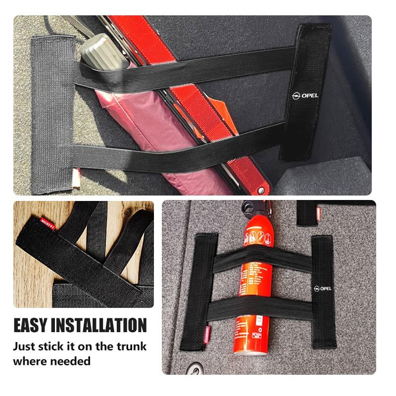 Car Trunk Organizer Black Magic Tapes Fixing Belt Storage Bag For Opel Astra G H J K F Corsa D Zafira B Insignia Mokka Regal
