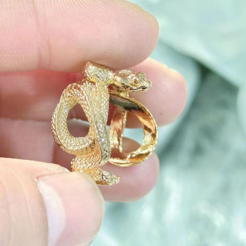 Retro Python Ring Dark Punk Style Three-dimensional Snake Ring Snake Winding Ring