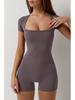 European & American Backless Crisscross Yoga Jumpsuit: Sexy Curvy Fit, Solid Color