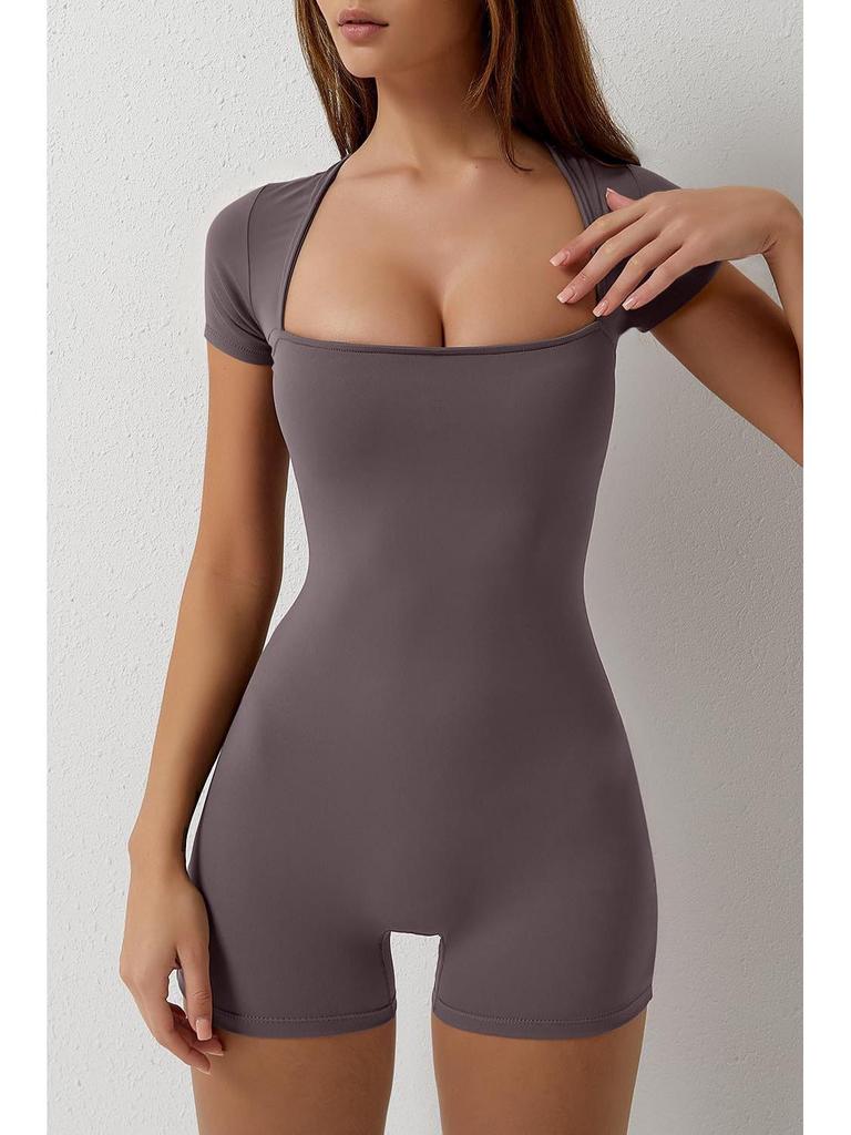 European & American Backless Crisscross Yoga Jumpsuit: Sexy Curvy Fit, Solid Color