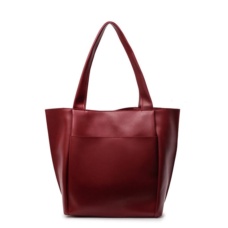 Simple tote bag women's autumn and winter new casual large-capacity handbag fashionable commuter shoulder bag