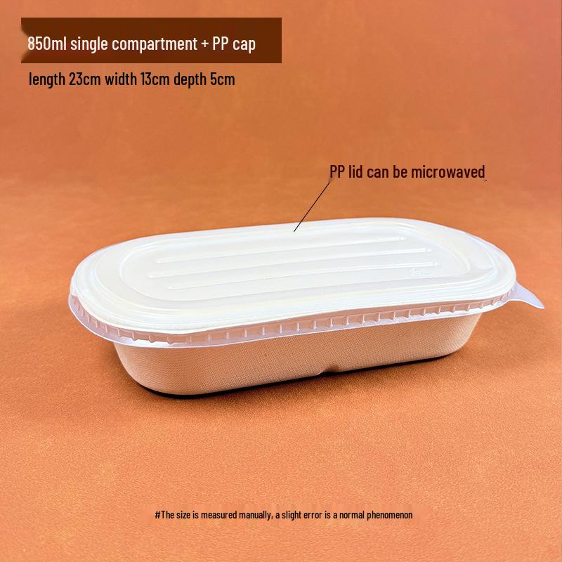 Eco-friendly Three-Compartment Disposable Bento Box – Microwaveable Paper Lunch Container for Salads and Light Meals