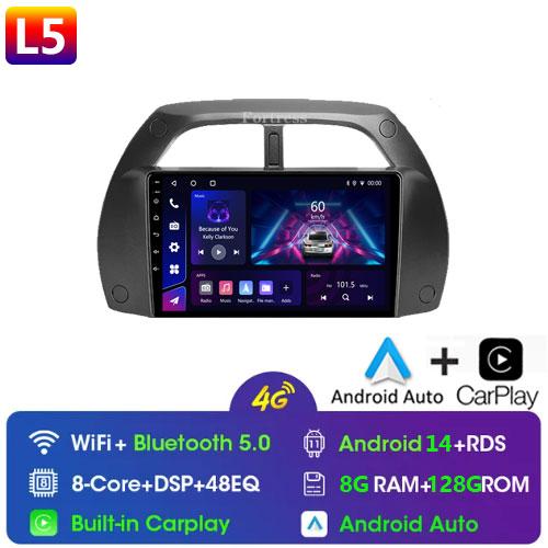 8G+128G CarPlay 2din Android AutoRadio GPS Multimedia Player for Toyota RAV4 Rav 4 2001 2002 2003-2006 DSP IPS 2 DIN Car Stereo