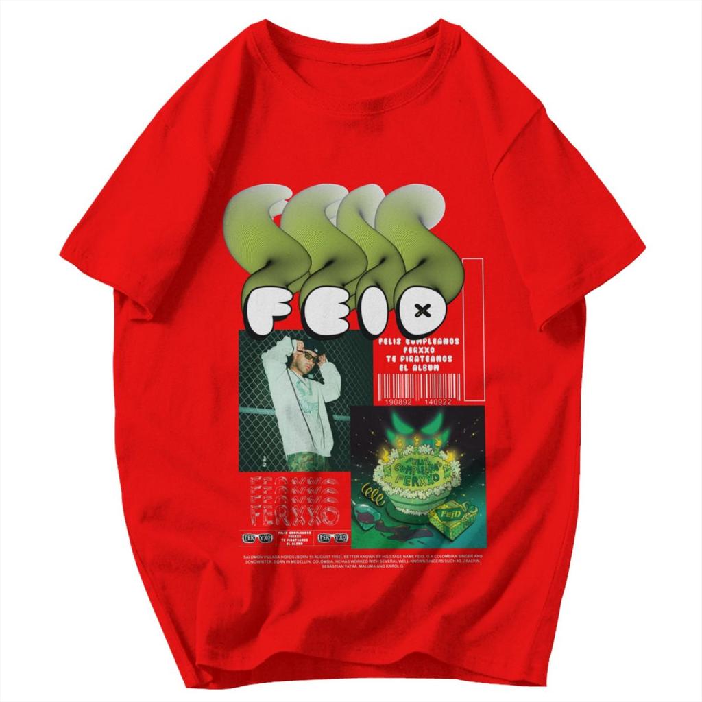 Men T Shirt Ferxxocalipsis Tour 2025 Feid Ferxxo Vintage Cotton Y2K Graphic Oneck Unisex Clothing T Shirts