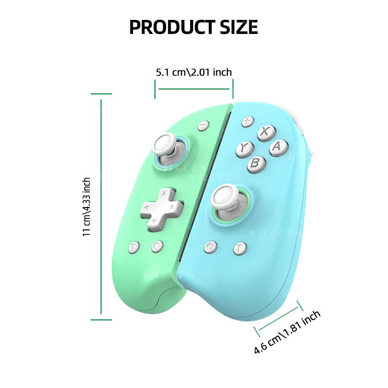 NS1 Wireless Gamepad for Switch Lite OLED Compatible Joy-Con L/R with Hall Joystick and Turbo