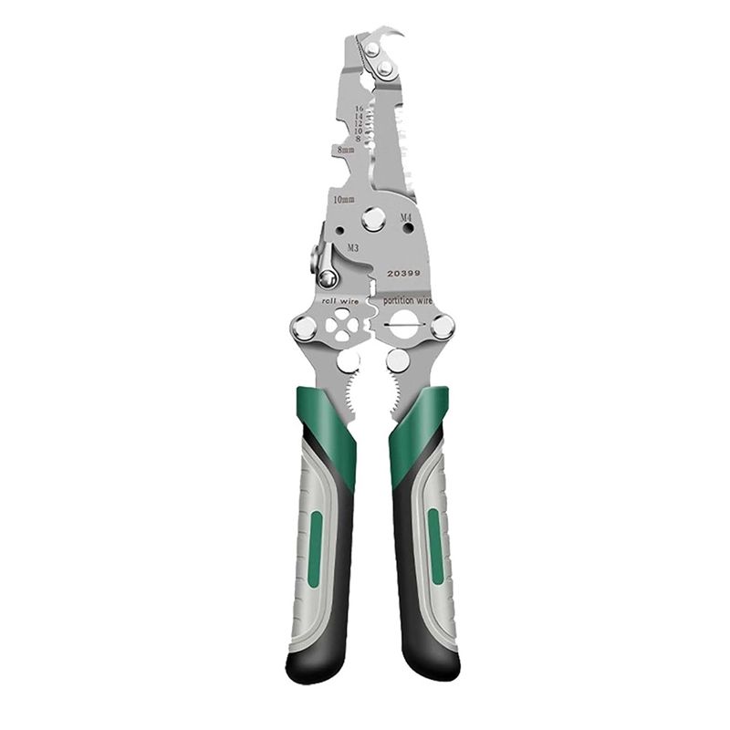 A60Z18 In 1 Foldable Wire Stripper,Foldable Crimper And Stripper, Multifunctional Wire Stripper Crimper Cable Cutter Pliersmay NONE