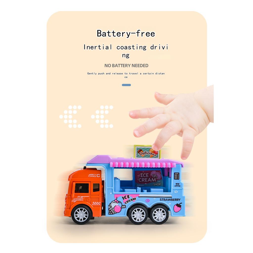 Modellino di Macchina Giocattolo a Inerzia - Macchina per Bambini per Ragazzi per Live Streaming, Design a Scatola del Gelato