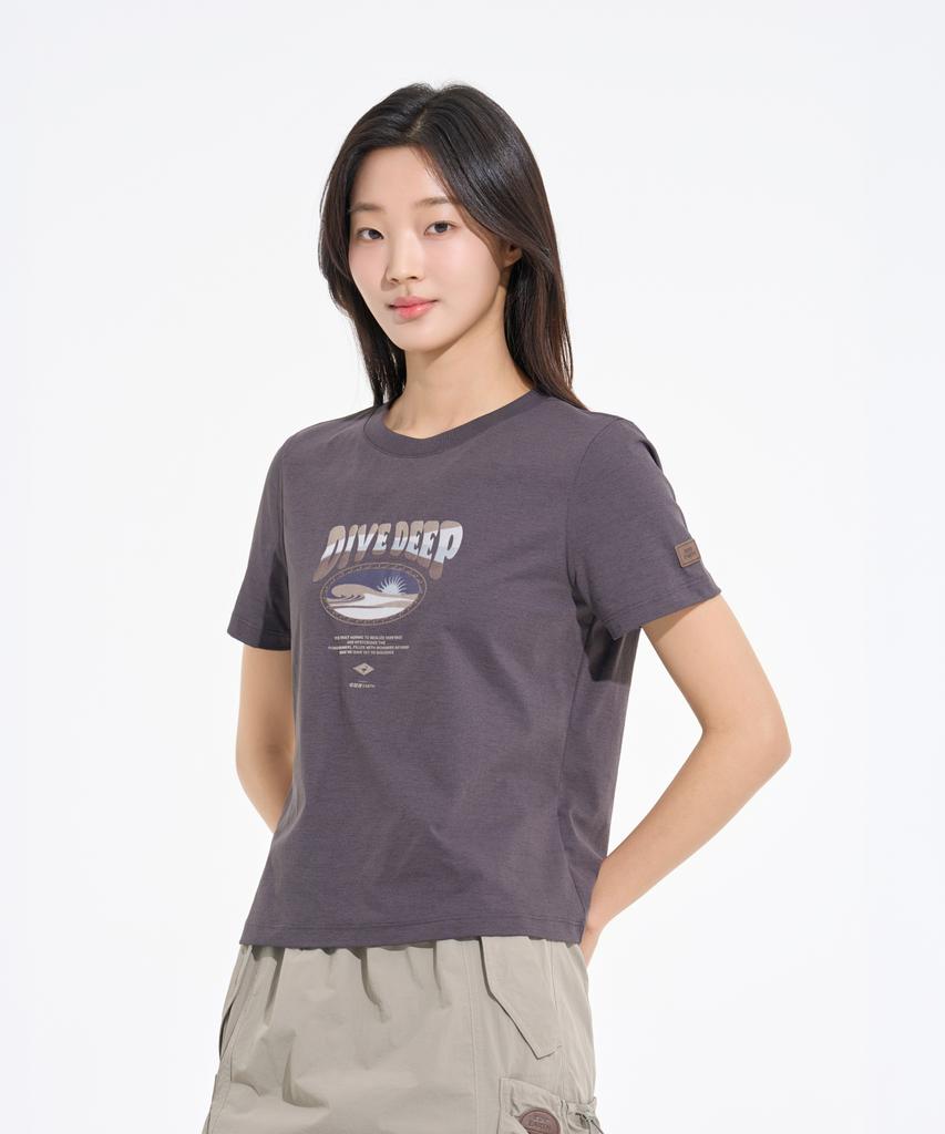 BBC EARTH Women'S Ocean Policott T-Shirt Charcoal