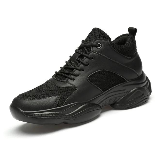 Fashion Sneakers Man Elevator Shoes Height Increase Insole 8cm White Black Taller Shoes Men Breathable Leisure Sports Plus Size