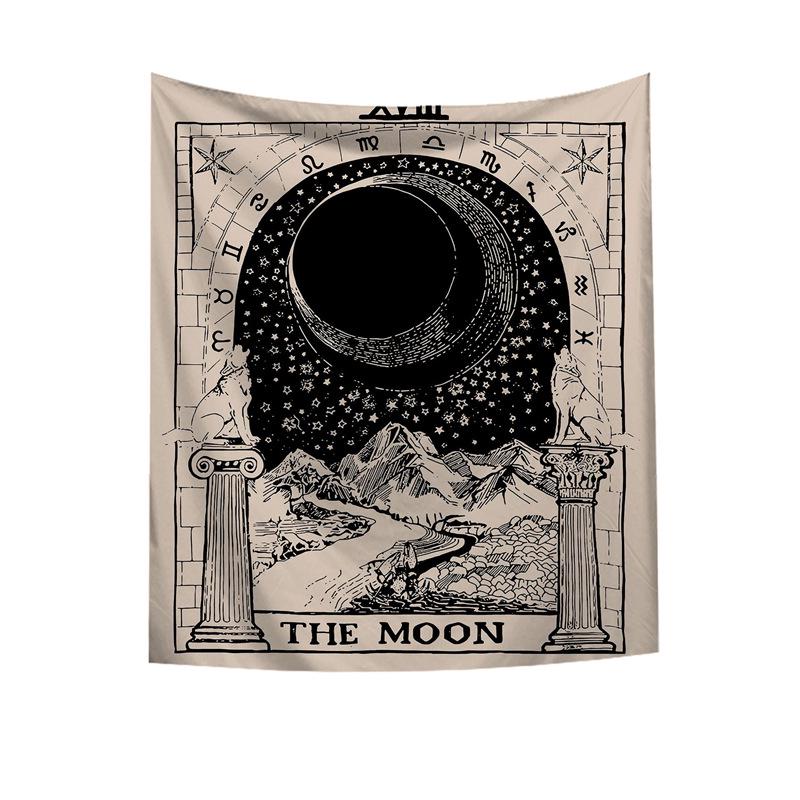 European Tarot Card Series Wall Tapestry - Decorative Polyester Landscape Hanging Cloth
