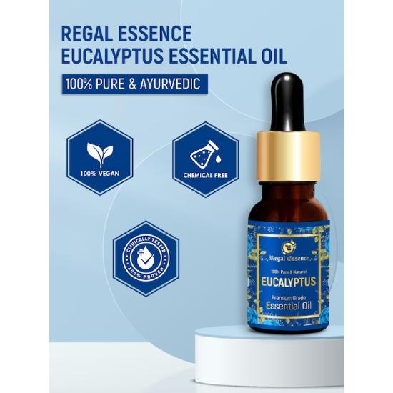 REGAL ESSENCE Eucalyptus Oil | Eucalyptus Oil Essential Oil | Eucalyptus Oil for Cold and Cough, Massage, Skin Therapy & Hair Care | 15 Ml