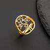 Jewish Star of David Hexagram Chai Symbol Ring for Women Men Stainless Steel Judaica Hebrew Blessing Amulet Jewelry Gift