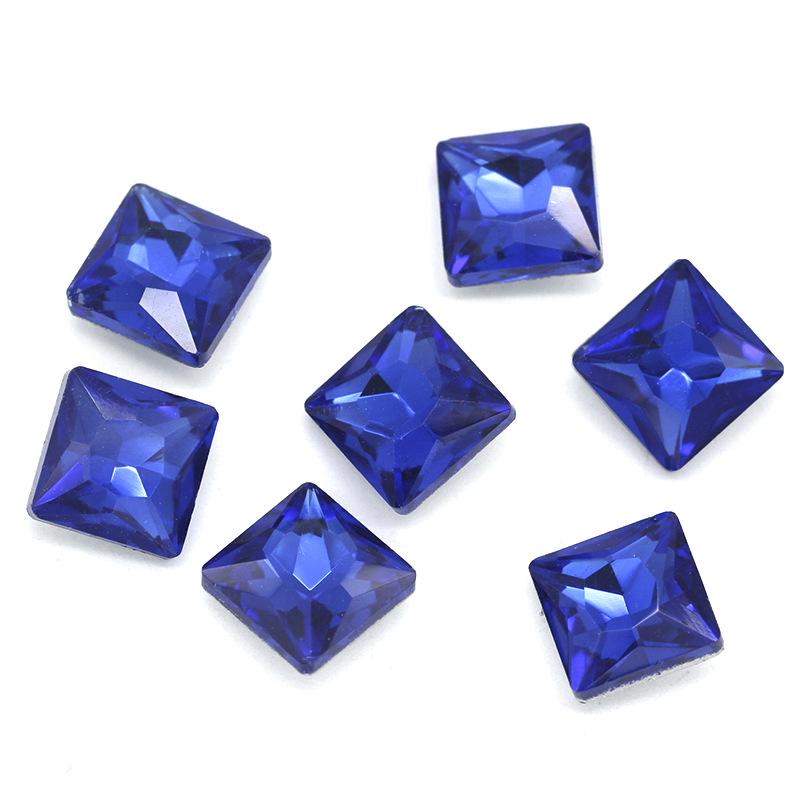 Multi-Colored Square Crystal Glass Gems – Decorative Artificial Stones for Clothing, Shoes, and Packaging