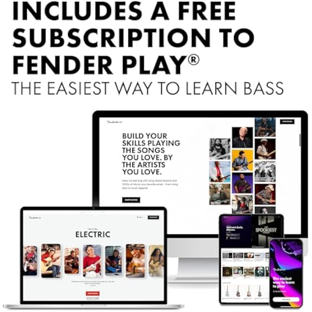 Squier by Fender Squier Electric Bass Debut Collection™ Precision Bass®, Laurel Fingerboard, Whit...