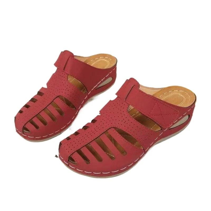 2025 New Ladies Shoes Closed Toe Women's Slippers Fashion Hollow Out Outdoor Casual Summer Plus Size Comfortable Slippers Women