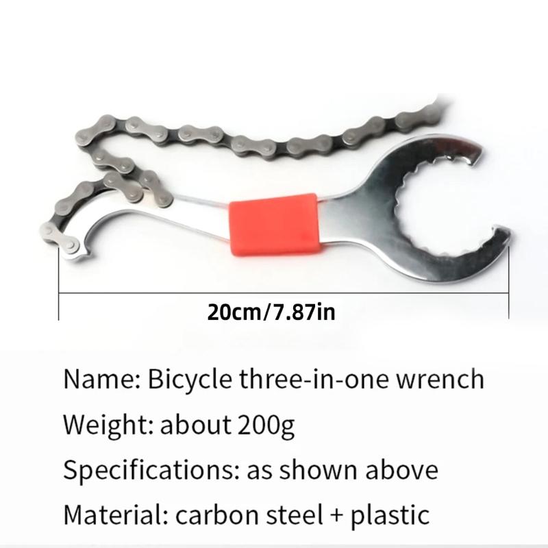 Bicycles Cassette Flywheel Removal Tool with Chain Whip Road Bike Chain Spanners For Smooth And Quick Bike Maintenance