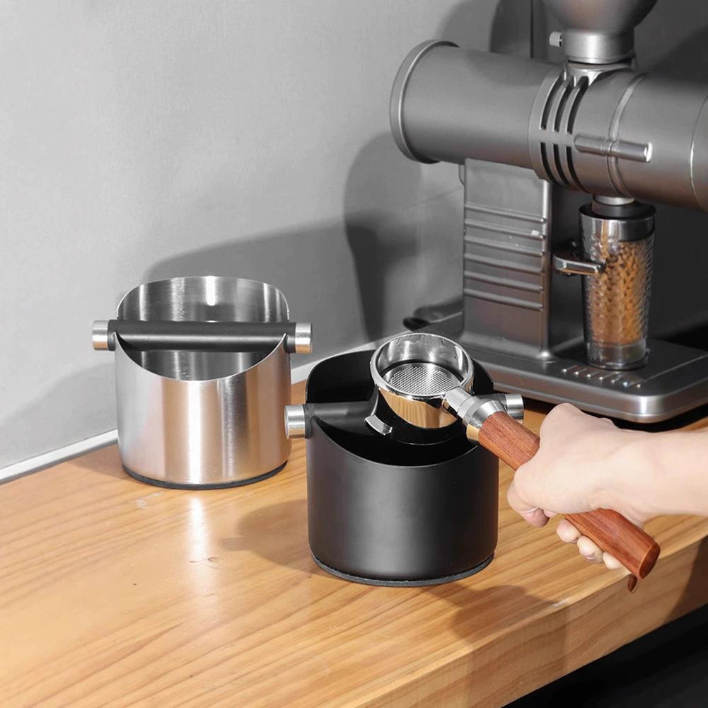 Stainless Steel For Coffee Grounds Bucket with Thickened Walls Coated Interior and Anti Slip Base for Easy Use