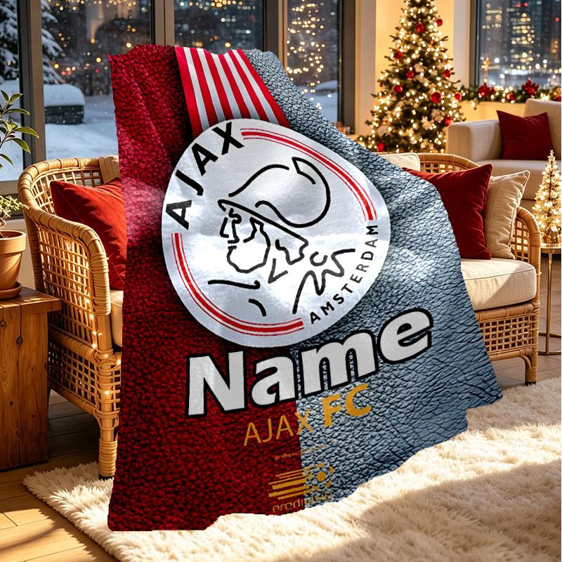 Custom Name Personalized Ajax Print Blanket, Home Decor, Bedroom, Sofa, Camping, Couch, Gifts for Birthday Christmas