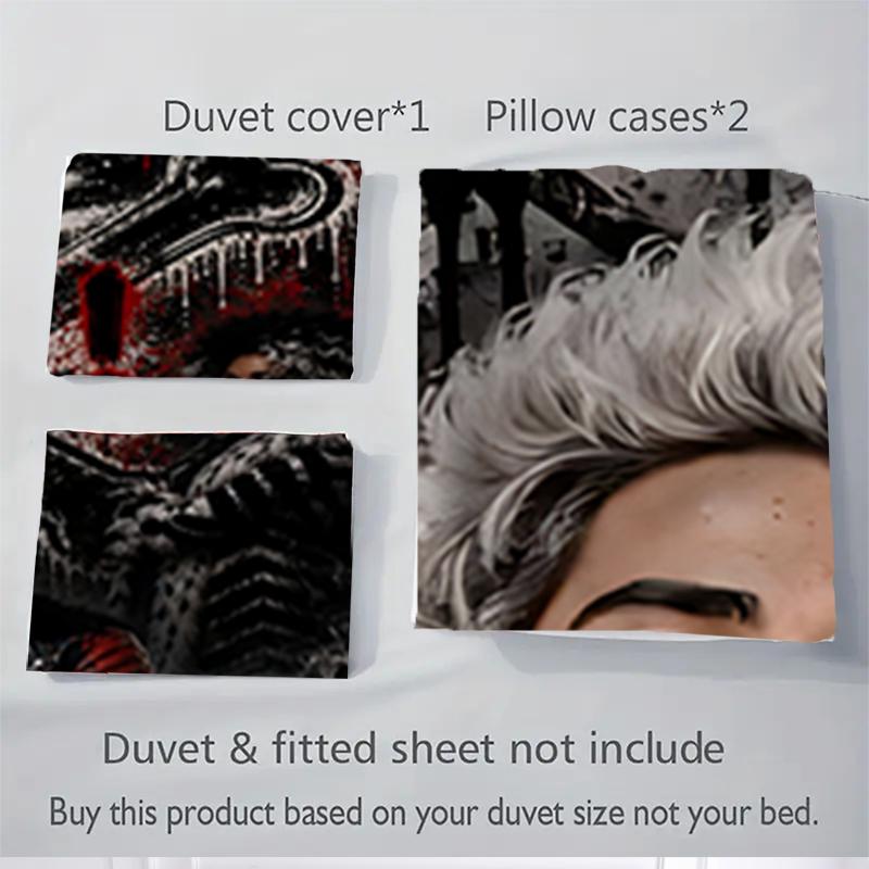 3Pcs Evil Reigns Supreme Bedding Sets For All Sizes New 3D Printed Bed Cover Comforter Duvet Cover Pillowcase Bedroom Decoration
