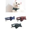 Lattice Collar Pet Bell Collar Bow Tie Cloth Cat Deduction Cat Dog Collar