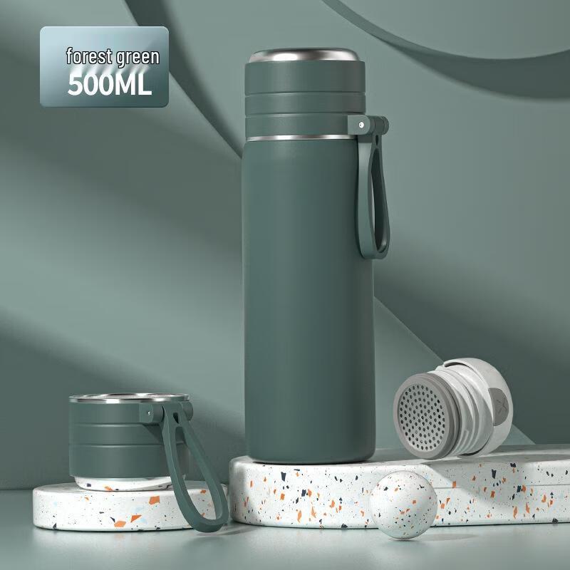 ZETAI 500ml Stainless Steel Insulated Tea Infuser Bottle