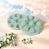 Silicone Flower-Shaped Ice Cube Tray with Lid 9 Cavities Reusable Ice Mold for DIY Ice Making