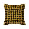 Nordic Fall Vibrant Houndstooth Pattern Cushion Cover Velvet Elegant Dogstooth Style Throw Pillow Case Decoration