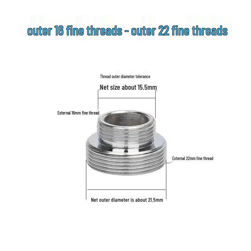 Faucet Adapter & Water Purifier Connector: M22 To 4-Point Coarse Thread Aerator