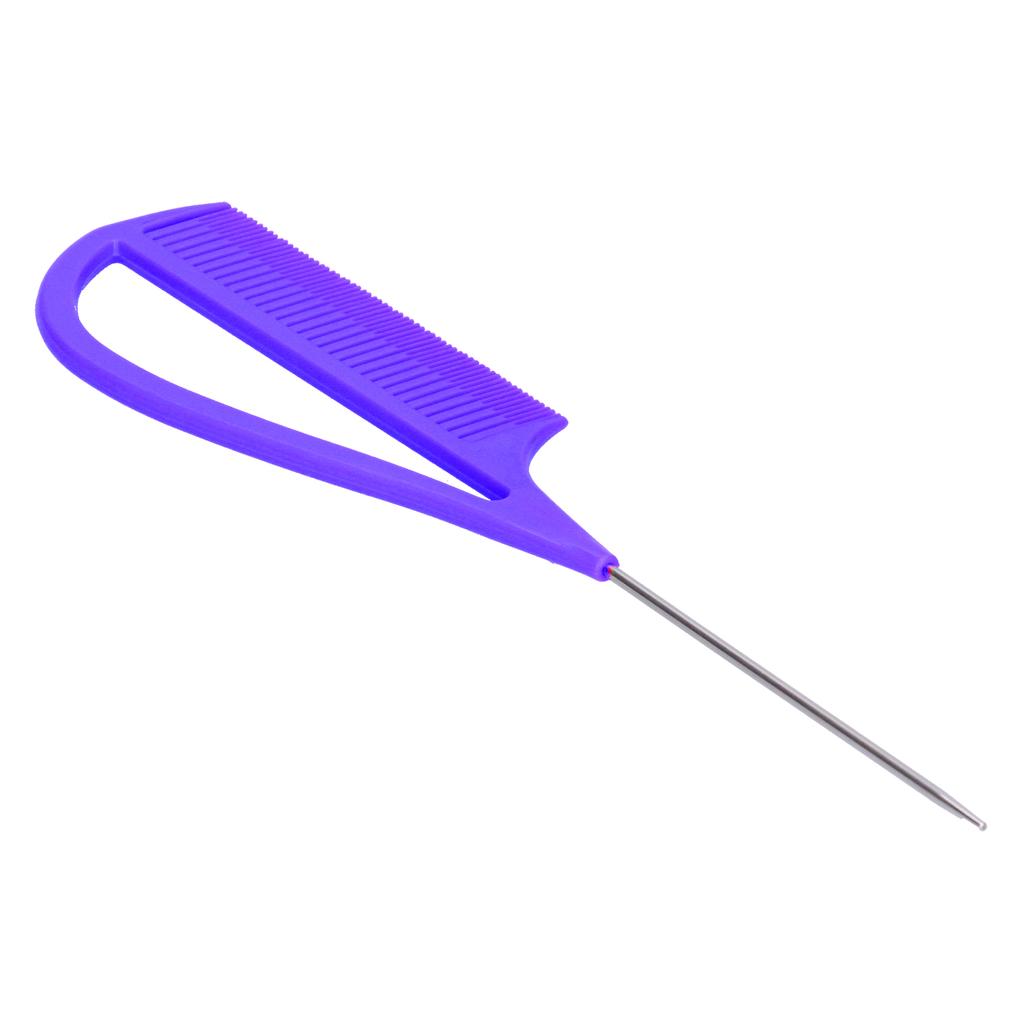 Hair Highlighting Tail Comb AntiStatic Hair Styling Comb for Barber Salon Home(Purple )