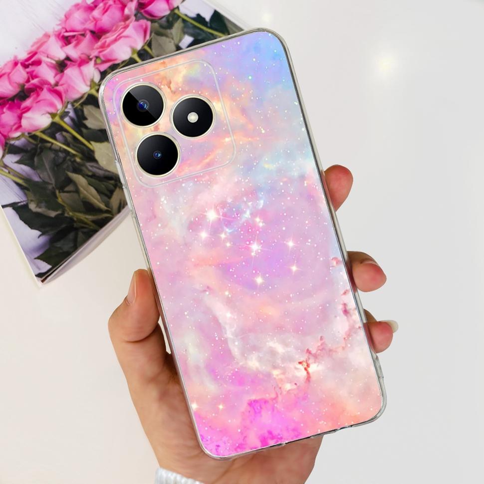 For Realme Note 50 Cases RMX3834 Colorful Painted Cover Soft Silicone Phone Cases For Oppo Realme Note 50 Note50 TPU Fundas