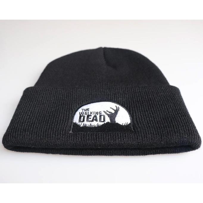 European and American dramas The walking death Embroidered Knit Hat Autumn Winter Ski Hat Pullover Hat Woolen Hat