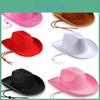White Felt Cowboy Hat Art Sewing Accessory For Costume Parties