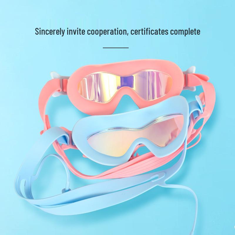 Children's HD Waterproof Anti-Fog Large Frame Swim Goggles