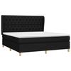 3128775 vidaXL Lit à sommier tapissier avec matelas Noir 160x200 cm Tissu