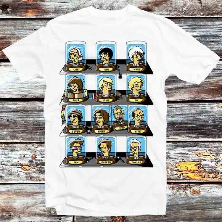 Doctor Who Simpsons Tv Show Parody Thirteen Doctors List T Shirt B471 XL