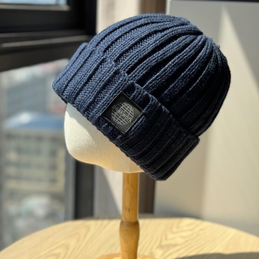 New Autumn and Winter Letter Embroidered Woolen Hat for Men Korean Version Versatile Warm Knitted Cold Hat Women's Trendy Brand Small Face