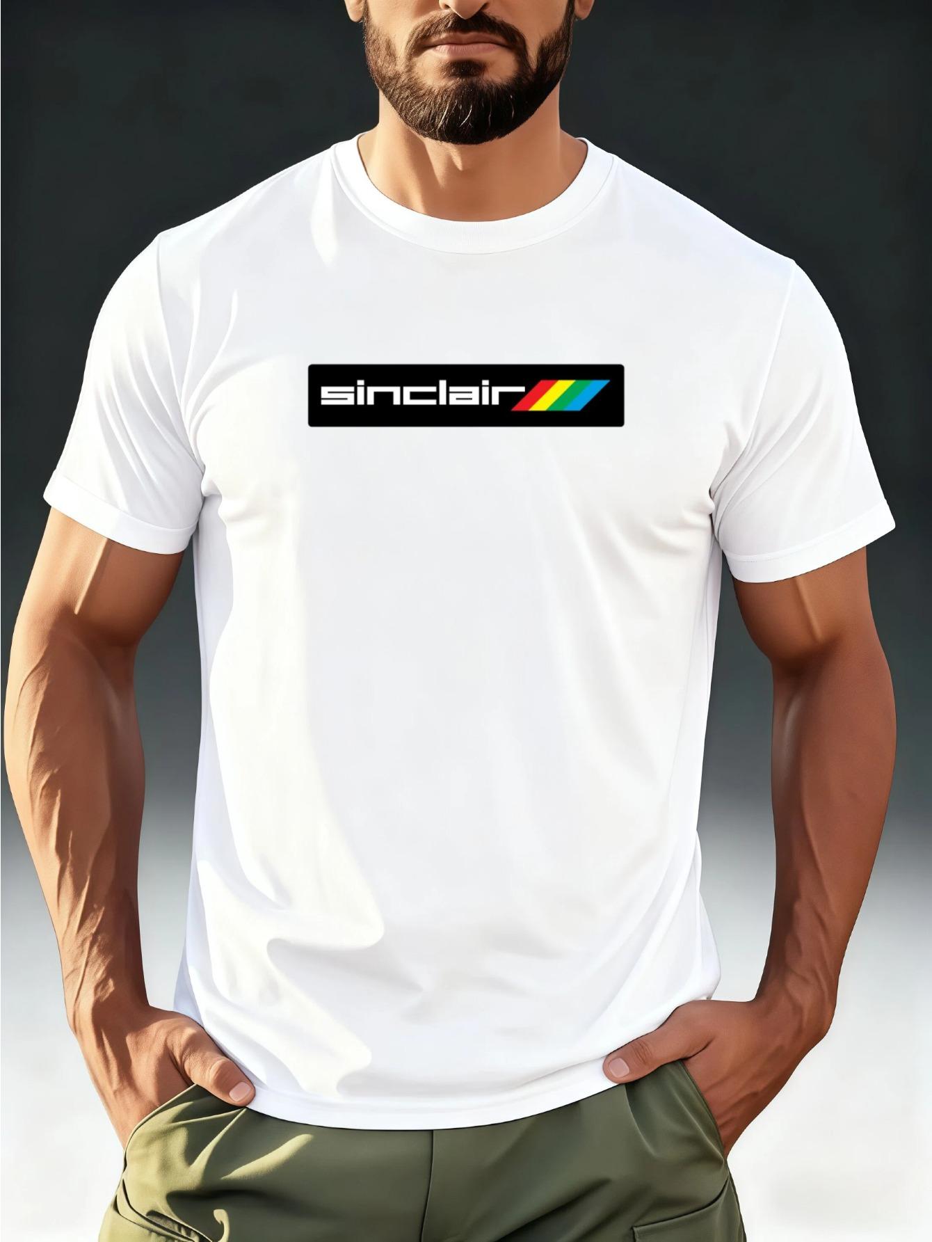 

Men s Vintage Tech Style Sinclair Rainbow Logo Short Sleeve T-Shirt M