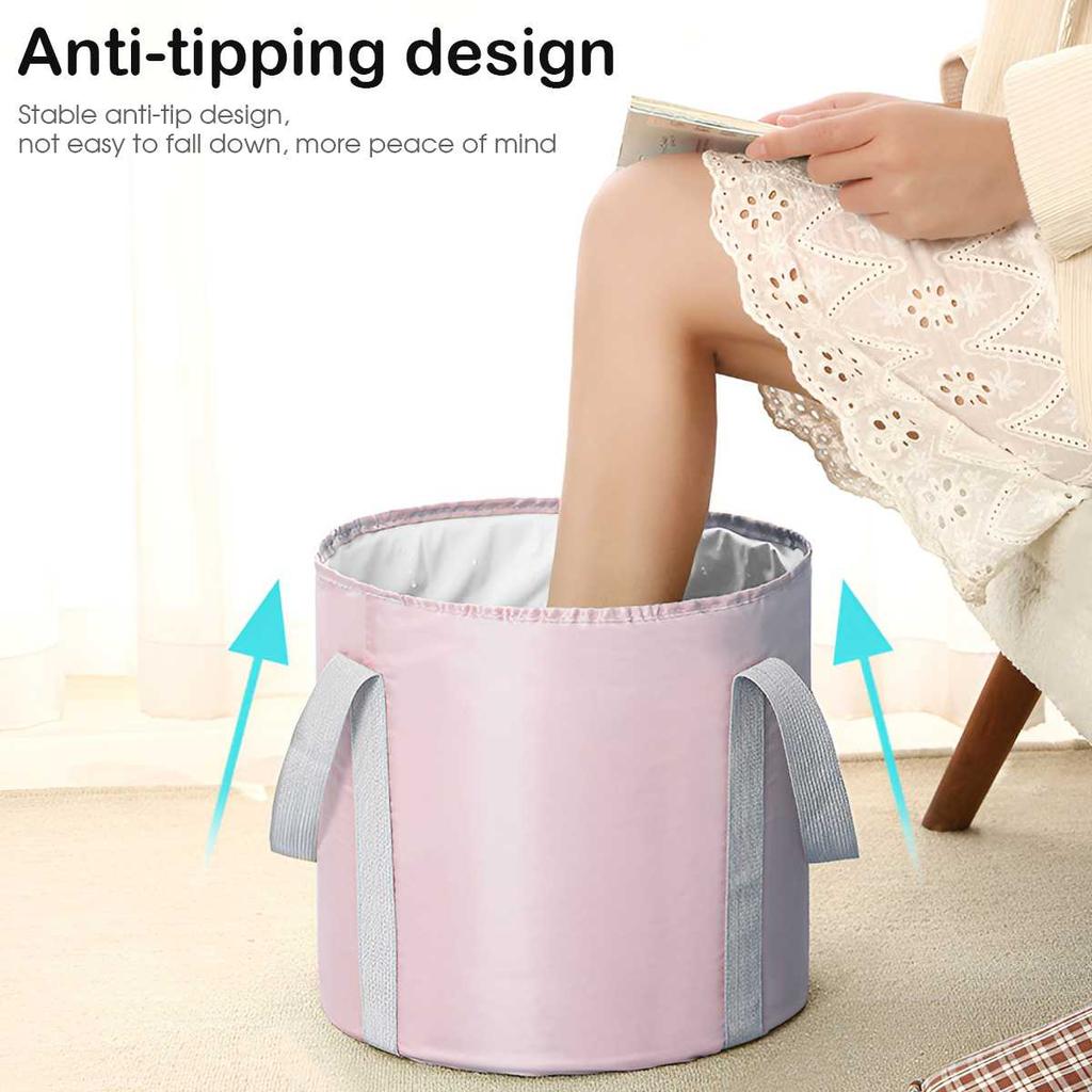 Foldable Home Foot Wash Basin Spa Foot Bath Tub Portable with Insulation Function Foot Care Specialised Suitable for Travel
