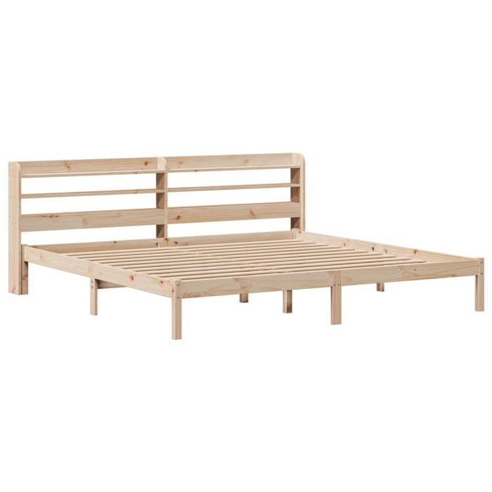 VidaXL Cadre de lit avec tête de lit 180x200 cm bois de pin massif, lit, meuble de chambre à coucher, lit en bois, lit 3306547