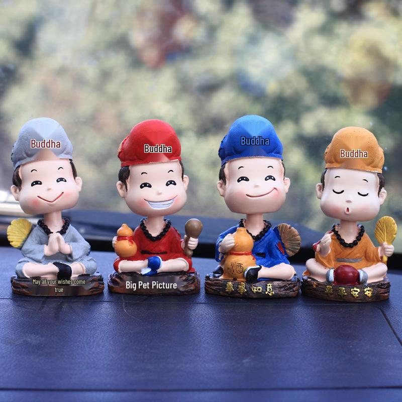 Kreative Ji Gong Mönch Wackelkopffigur: Harzhandwerk für die Heimdekoration, Geschenke für Männer & Frauen