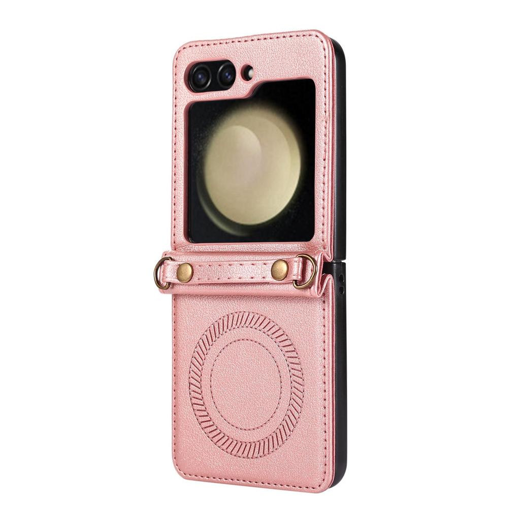 Custodia pieghevole coreana ZFLIP3/4/5 per telefono con cordino di ricarica magnetico