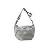 [everett] Women's Shoulder Bag, Water Repellent, Crossbody Bag, Lightweight, Small, Half Moon Shape, A5 Storage, 6 Pockets, Free Standing, Nylon,