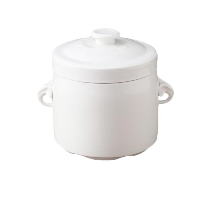 Homeglen Ceramic Double Boiler Stew Pot with Lid