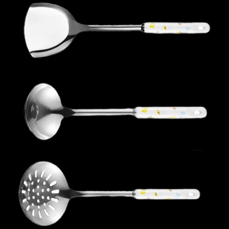 

304 Stainless Steel Ceramic Handle Kitchen Utensil Set
