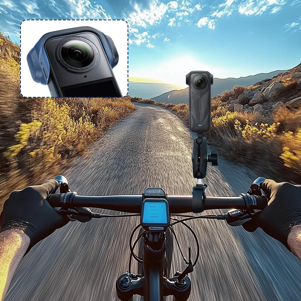 JOYSOG X5 Microphone Wind Muff Foam Soundproof Noise Reduction Cover for Insta360 X5 Action Camera